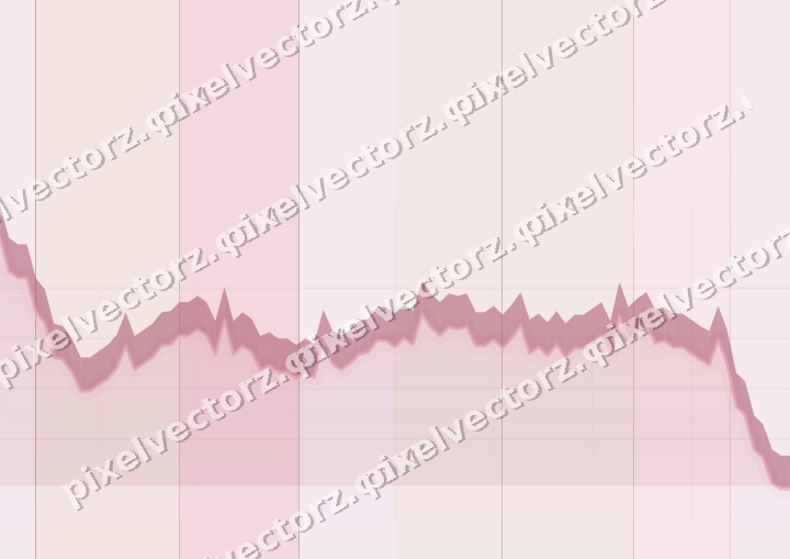 Glowing neon chart background in pink and red