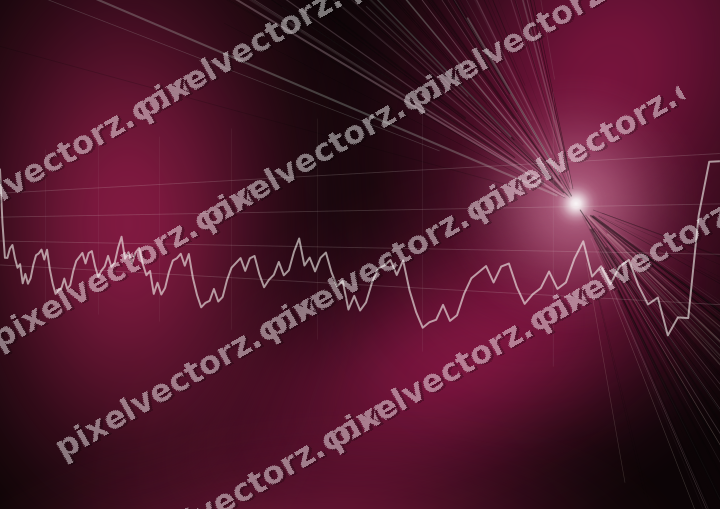 Glowing neon chart background in pink and green