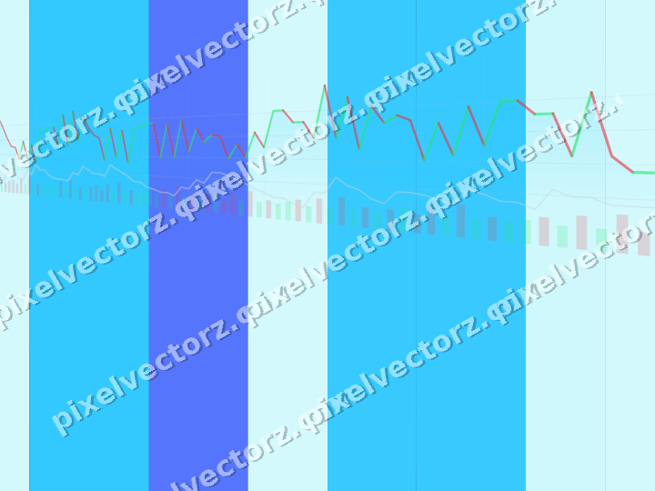 Glowing neon chart background in cyan and teal