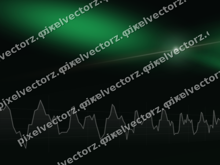 Glowing neon chart background in green and red