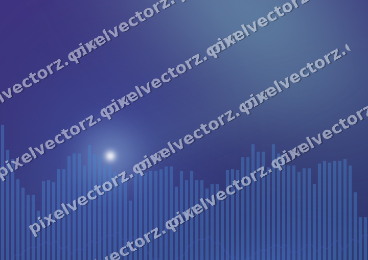Glowing neon chart background in blue and cyan