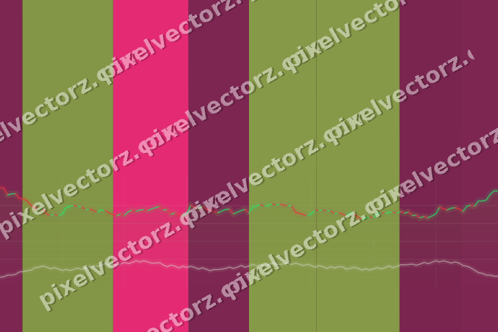 Glowing neon chart background in lime and pink