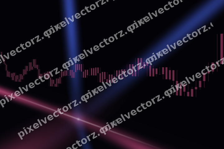 Glowing neon chart background in pink and blue