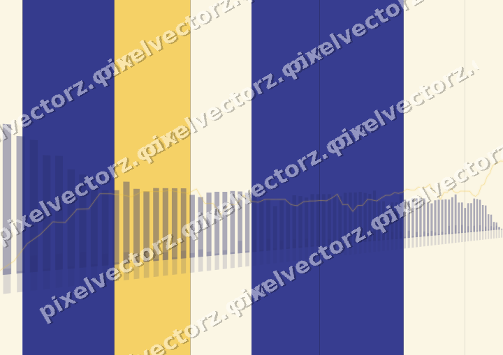 Glowing neon chart background in blue and amber