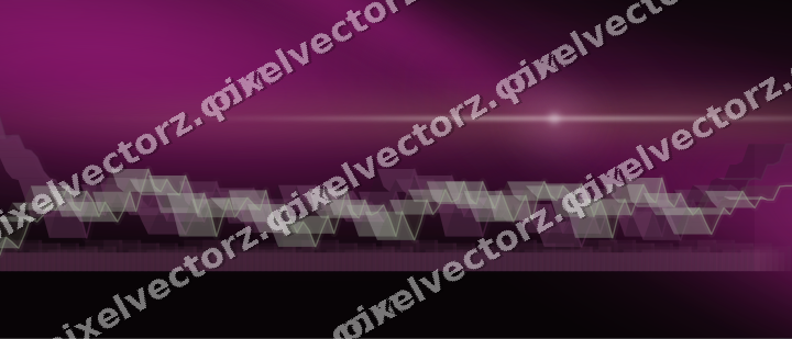 Glowing neon chart background in magenta and lime