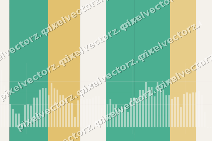 Glowing neon chart background in amber and green