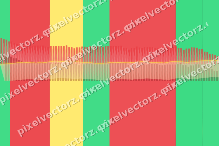 Glowing neon chart background in red and orange