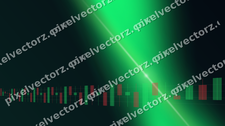 Glowing neon chart background in green and lime
