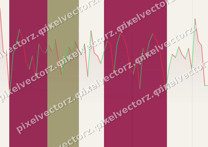 Glowing neon chart background in pink and yellow