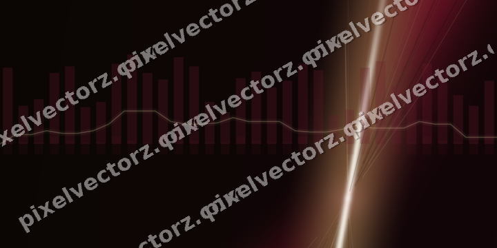 Glowing neon chart background in pink and red
