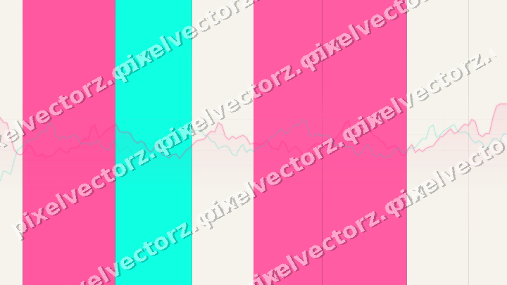 Glowing neon chart background in pink and orange