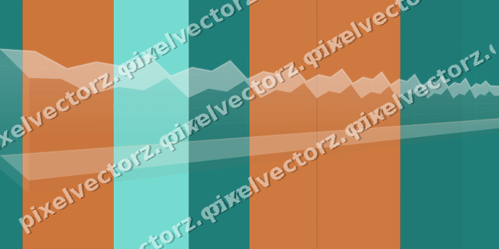 Glowing neon chart background in orange and teal