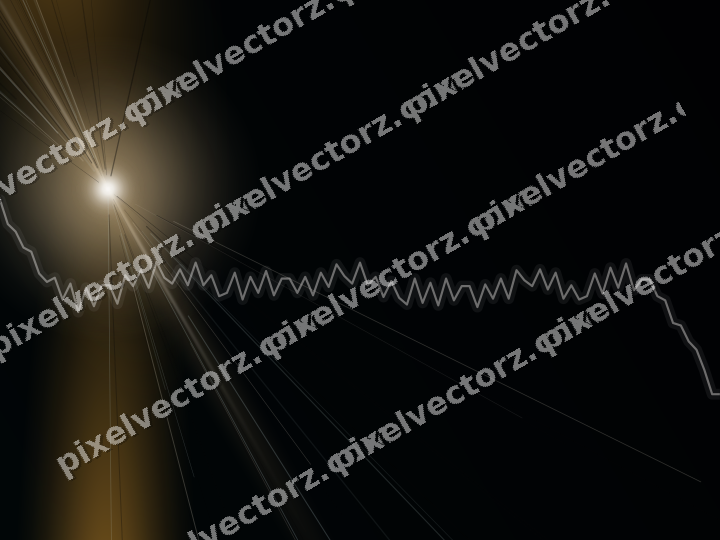 Glowing neon chart background in amber and teal