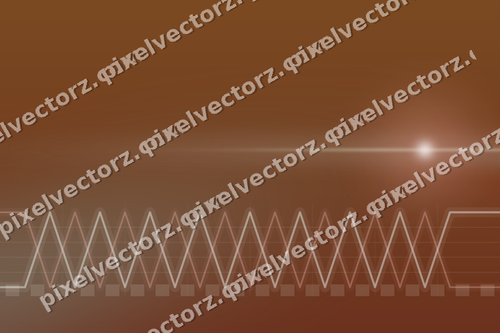 Glowing neon chart background in red and orange