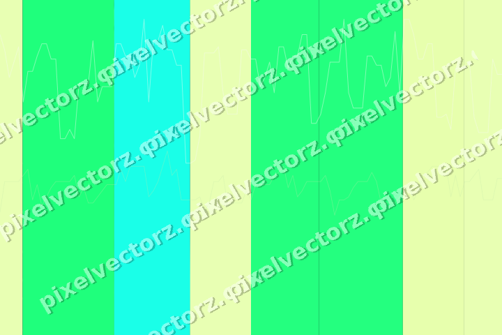 Glowing neon chart background in green and lime