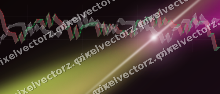 Glowing neon chart background in magenta and lime