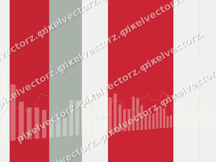Glowing neon chart background in red and green