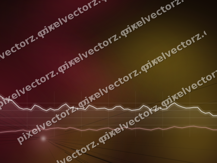 Glowing neon chart background in pink and red