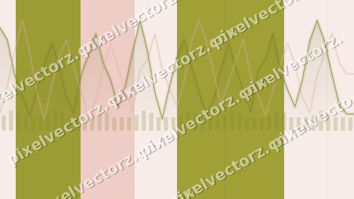 Glowing neon chart background in yellow and red