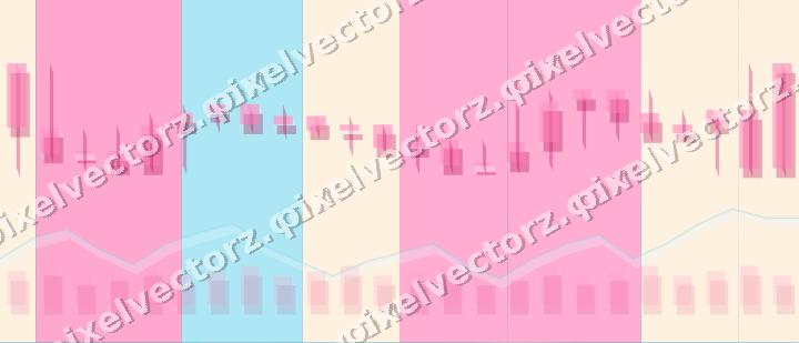 Glowing neon chart background in pink and cyan