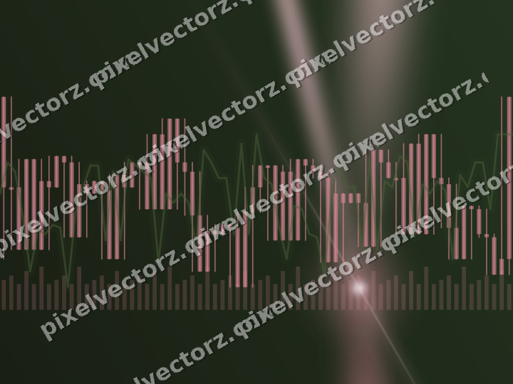 Glowing neon chart background in pink and dark lime
