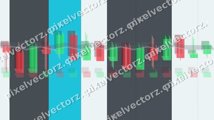 Glowing neon chart background in blue and teal
