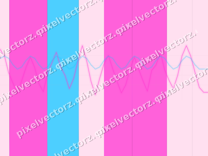 Glowing neon chart background in magenta and purple
