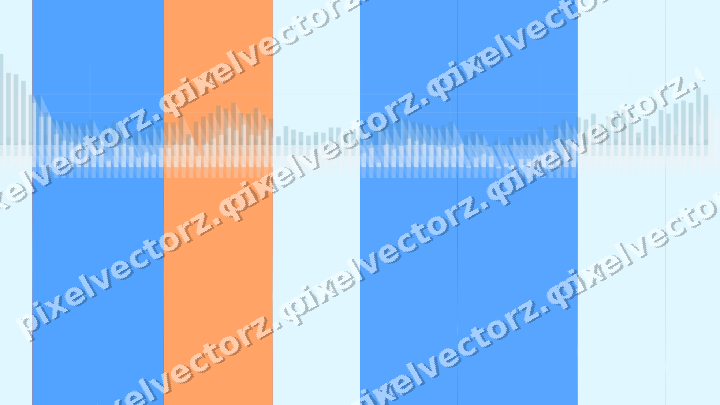 Glowing neon chart background in blue and red
