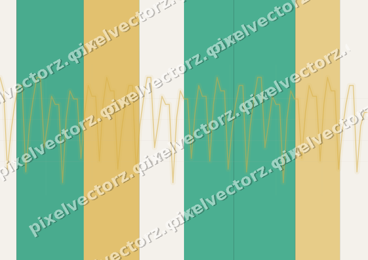 Glowing neon chart background in amber and green