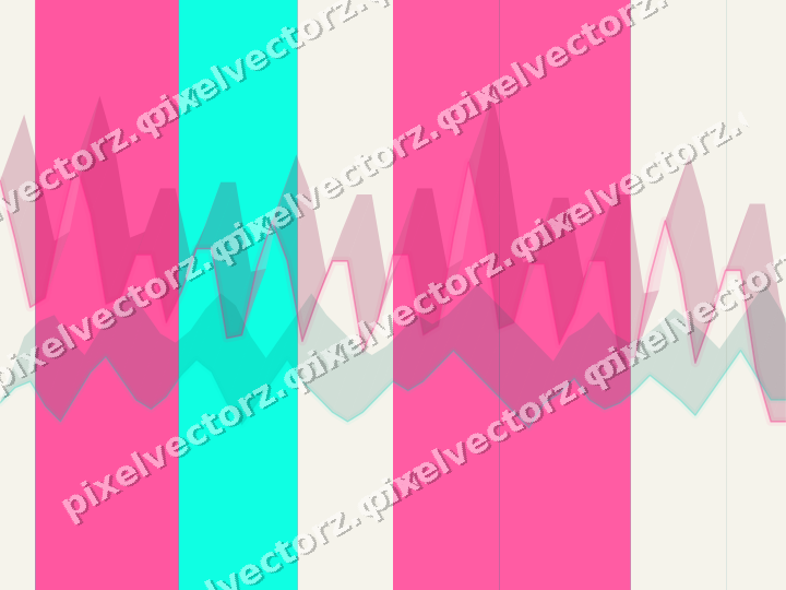 Glowing neon chart background in pink and orange
