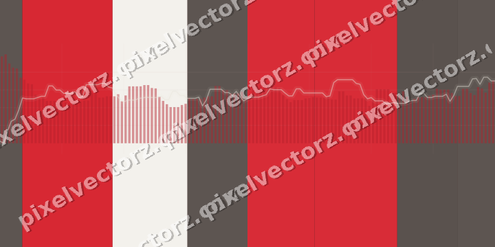 Glowing neon chart background in red and pale amber