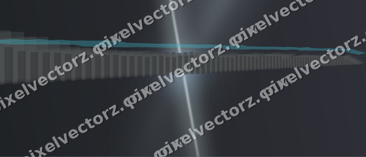 Glowing neon chart background in teal and pale cyan