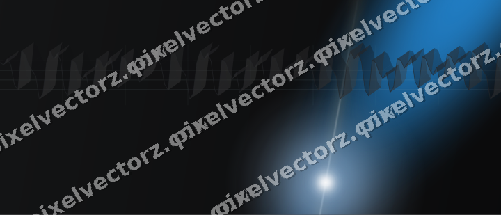 Glowing neon chart background in blue and red