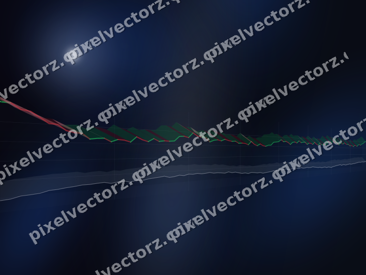 Glowing neon chart background in blue and amber