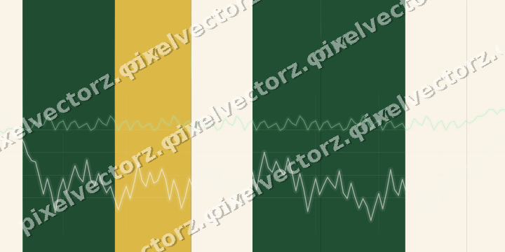 Glowing neon chart background in green and amber