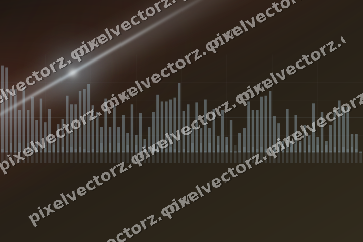 Glowing neon chart background in cyan and red