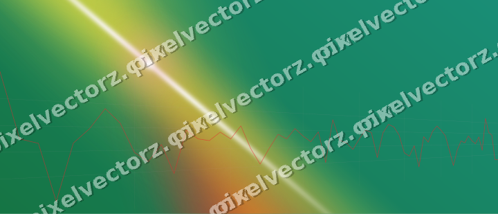 Glowing neon chart background in red and orange