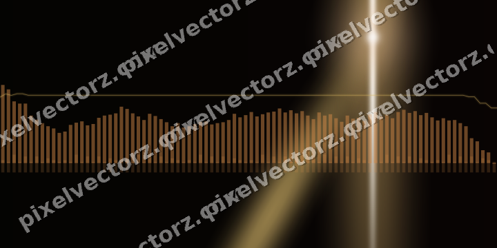 Glowing neon chart background in orange and amber