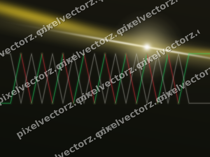 Glowing neon chart background in amber and yellow