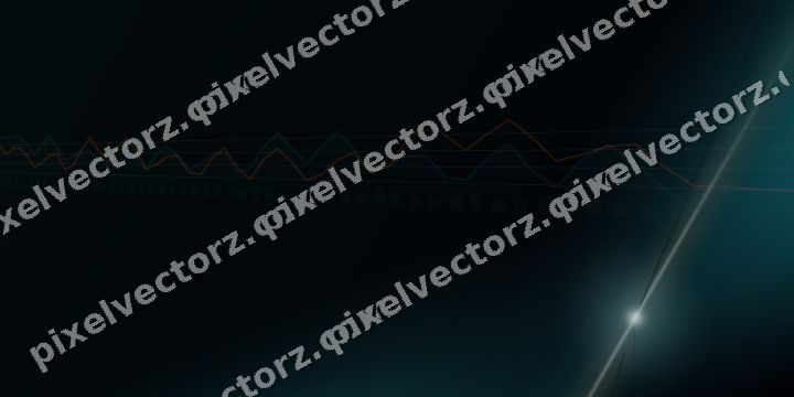Glowing neon chart background in teal and orange