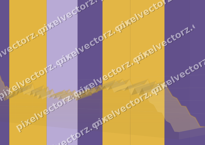 Glowing neon chart background in amber and purple