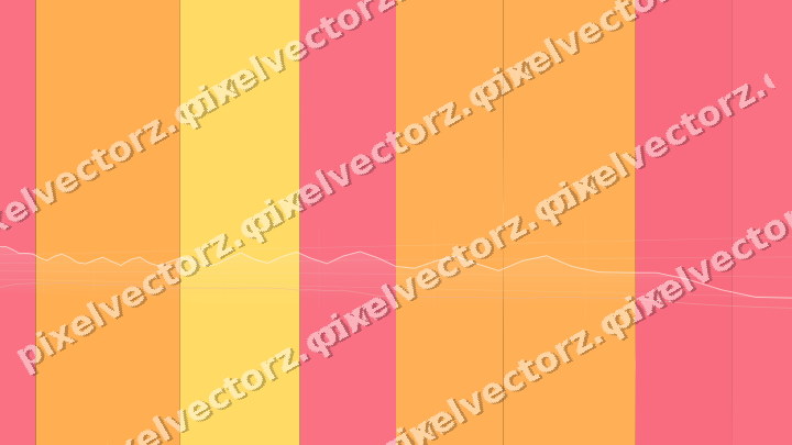 Glowing neon chart background in orange and amber
