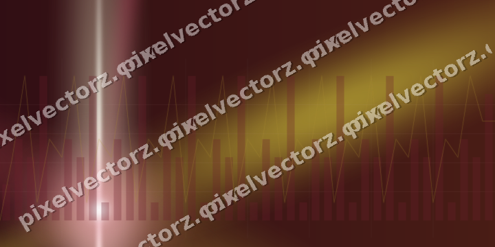 Glowing neon chart background in dark pink and red
