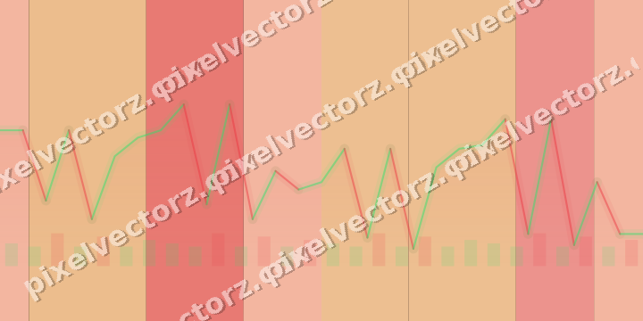 Glowing neon chart background in red and orange