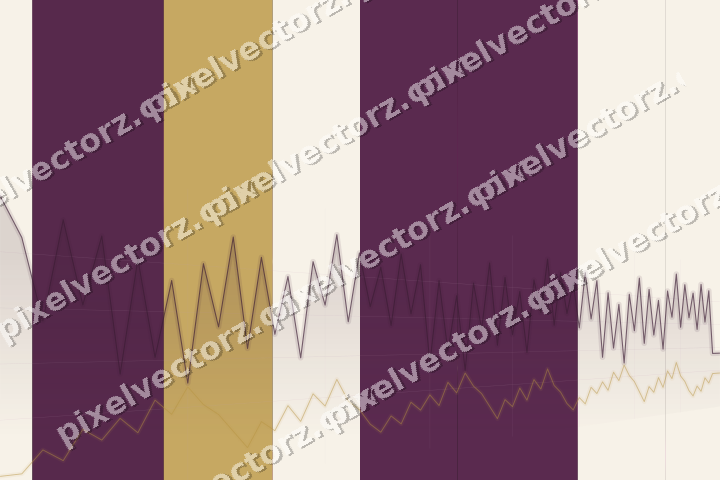 Glowing neon chart background in magenta and amber