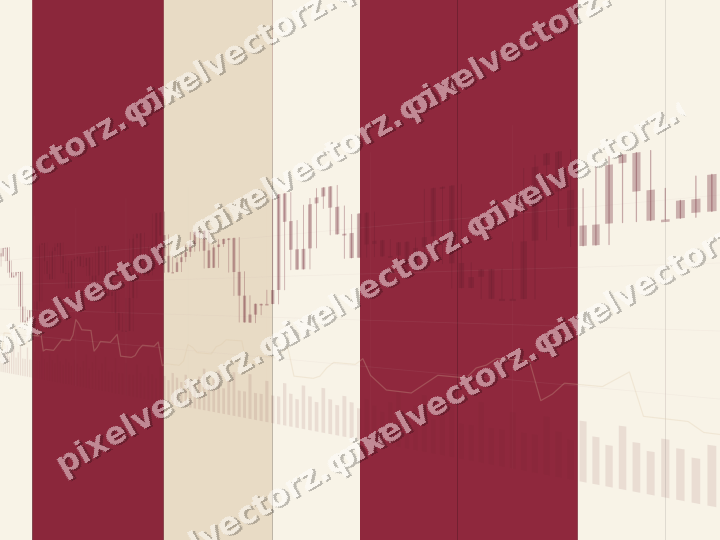 Glowing neon chart background in pink and red