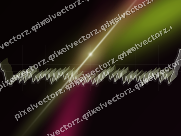 Glowing neon chart background in lime and pink