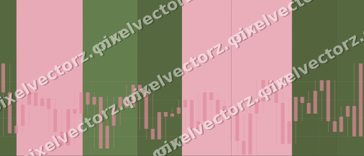 Glowing neon chart background in pink and lime