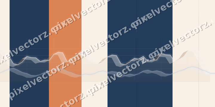 Glowing neon chart background in blue and orange