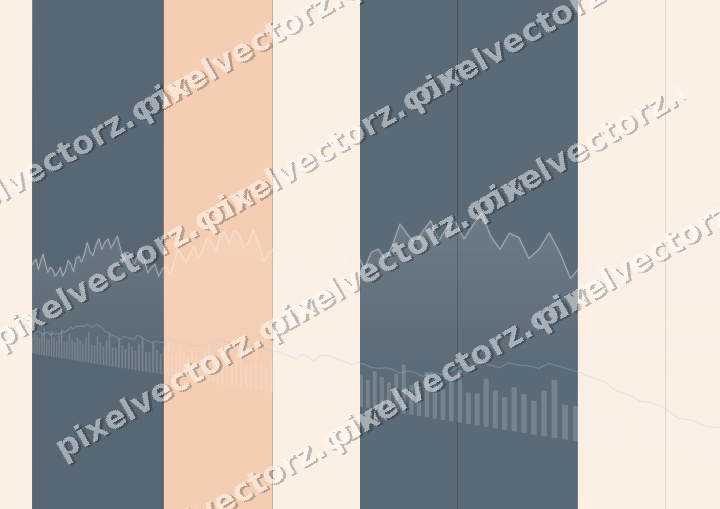 Glowing neon chart background in blue and orange